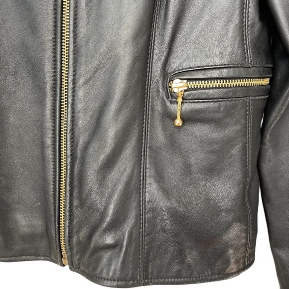 Siena Studio Black Zip UP‎ Leather Jacket Size: M - Picture 5 of 10